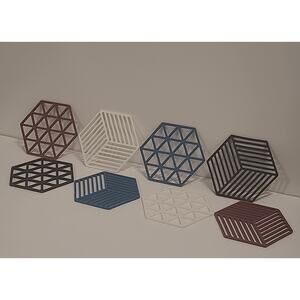 Hexagon Drink Coaster / Trivits for Countertop & Table - 8 Piece Set Silicone